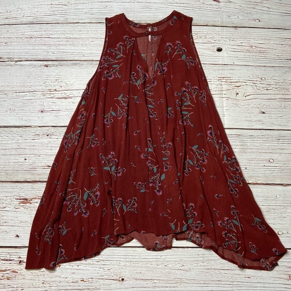Free People Red Snap Out Of It Sleeveless Swing Dress Sz S - Picture 5 of 16